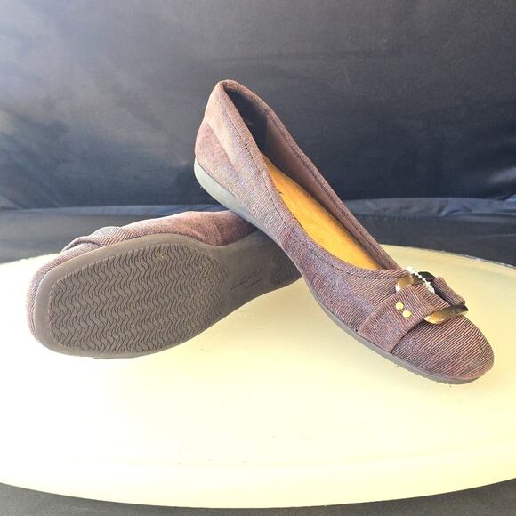 Trotters Sizzle Ballet Flats Brown Lady 9-SS  Flats / Gold Accents Toe Box Nwob - Picture 16 of 16
